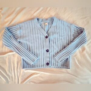 SO Girl’s Blue Ribbed Sweater